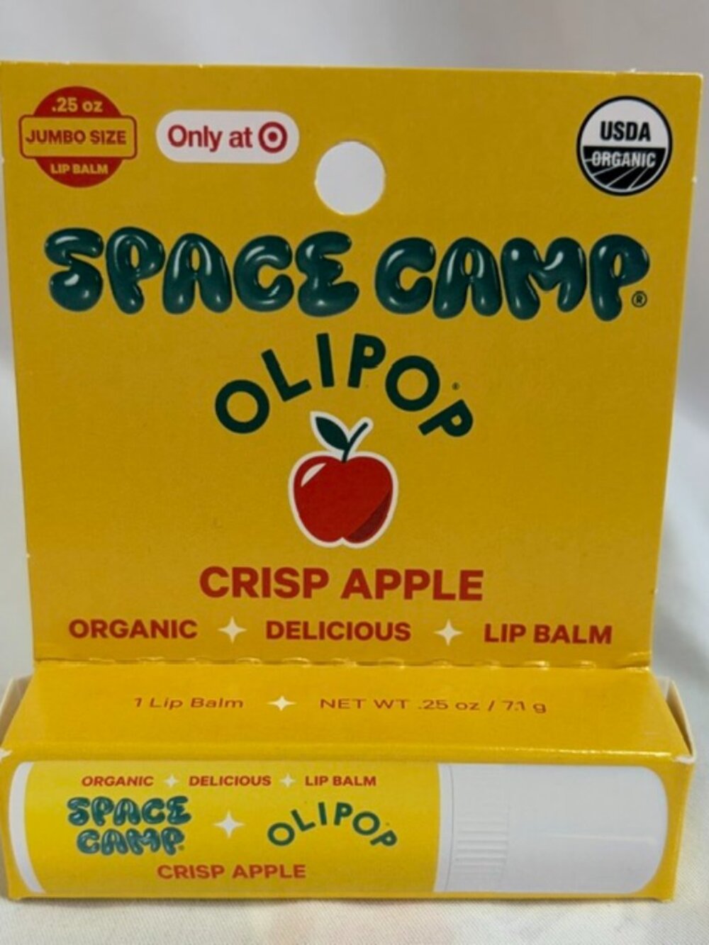 Space Camp x OLIPOP Organic Jumbo Lip Balm - Crisp Apple (Target Exclusive)